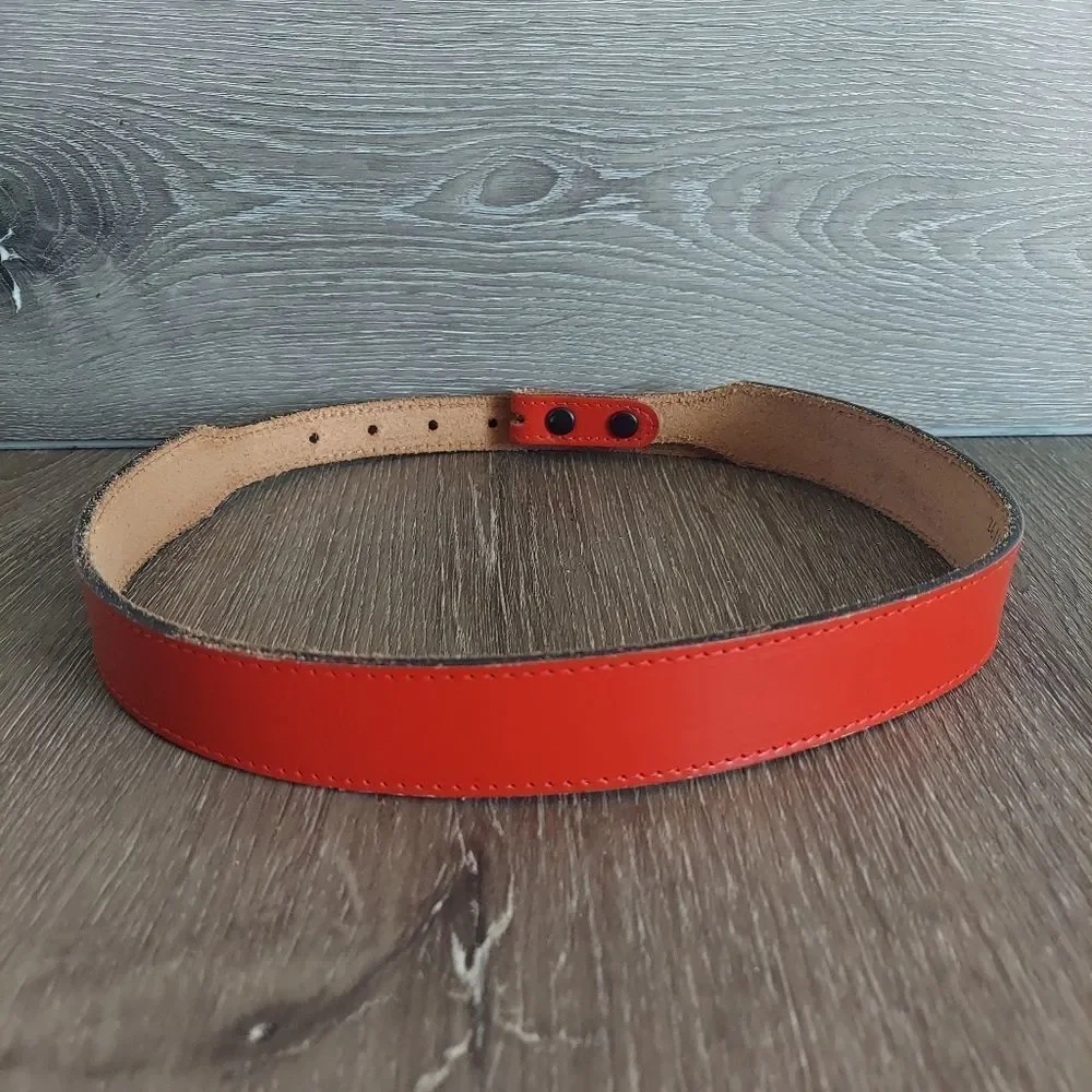 Red Leather Belt Sz 26